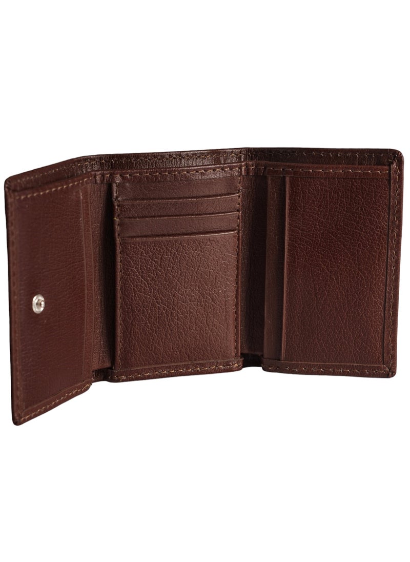 Generic - Top Grain Leather (sa 146) Trifold Wallet for Men - Ultra Strong Stitching - Handcrafted Leather Extra Capacity Trifold Wallet -Thin and Sophisticated Tri-Fold Design - Image 1