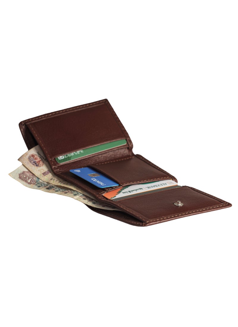 Generic - Top Grain Leather (sa 146) Trifold Wallet for Men - Ultra Strong Stitching - Handcrafted Leather Extra Capacity Trifold Wallet -Thin and Sophisticated Tri-Fold Design - Image 1