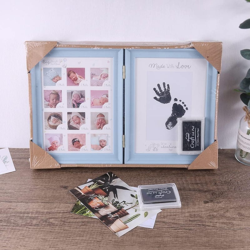 Home-Cloud HomeCloud 1st Birthday Gifts Photo Frames,Newborn My First Year Photo Frame Baby Girls Boys Birthday Decoration Album Baby Shower Keepsake Photo Frame First Birthday - Image 4