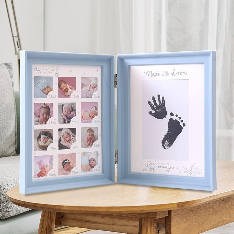 Home-Cloud HomeCloud 1st Birthday Gifts Photo Frames,Newborn My First Year Photo Frame Baby Girls Boys Birthday Decoration Album Baby Shower Keepsake Photo Frame First Birthday - Image 1