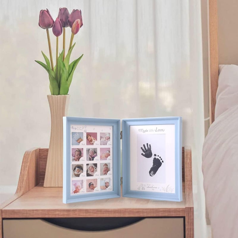 Home-Cloud HomeCloud 1st Birthday Gifts Photo Frames,Newborn My First Year Photo Frame Baby Girls Boys Birthday Decoration Album Baby Shower Keepsake Photo Frame First Birthday - Image 2