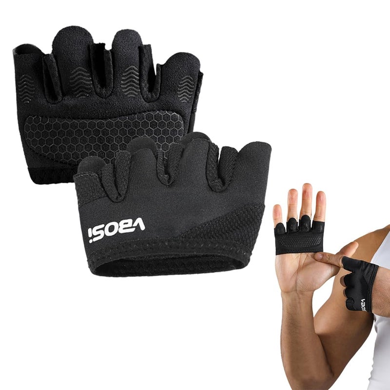Proberos ® Finger Joints Guard for Men Women, 1 Pair 4-Finger Joint Support Sleeves, Padded Joints Wraps, Anti-Slip Breathable Four-Finger Hand Guards for Weightlifiting, Boxing, Deadlifting, Size XL - Image 1