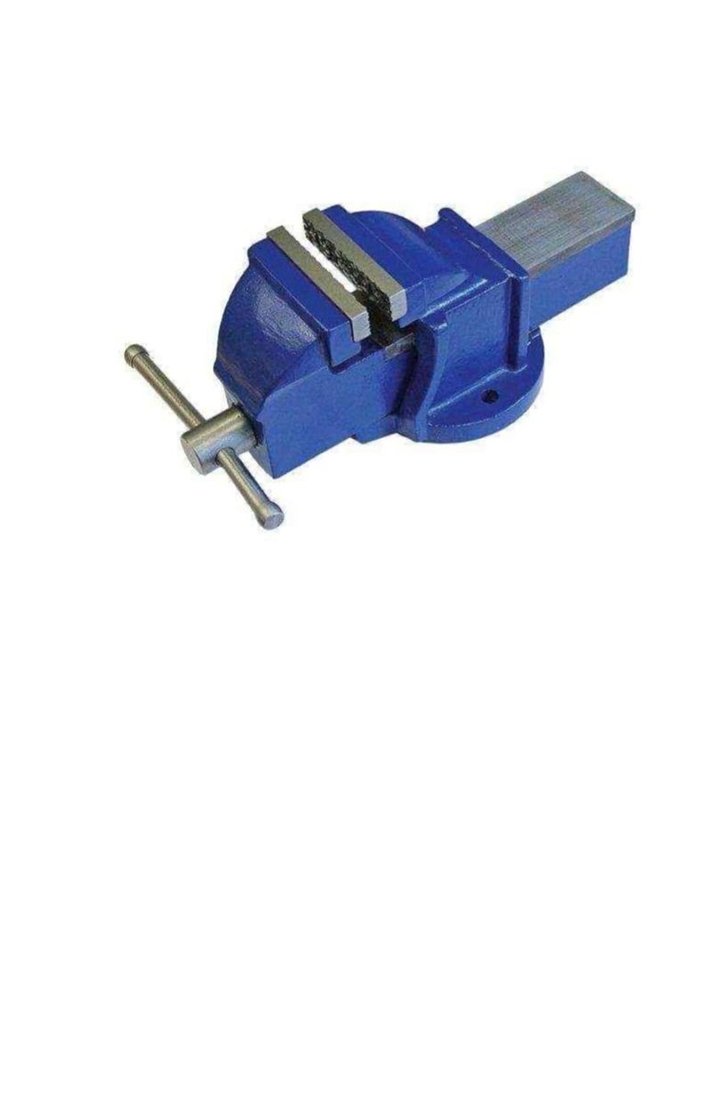 Meezan H S Hand Tools Bench Vice Steel Bench Vise Germany Base Professional Bench Vice Steel Iron Heavy Duty Swivel Base Cast iron No 6  - Image 1