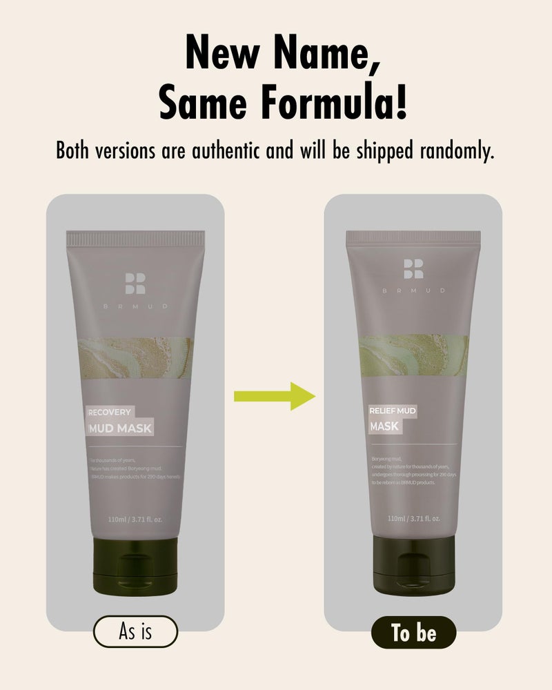 BRMUD Relief Mud Mask | Cardi B Mud Mask - Body Mud Hydrating & Moisturizing Deep Pore Cleanser Face & Body Mask w/ 91.8% Nature-Derived Ingredients - K Beauty Body Mud (3.72 fl oz) - Image 5