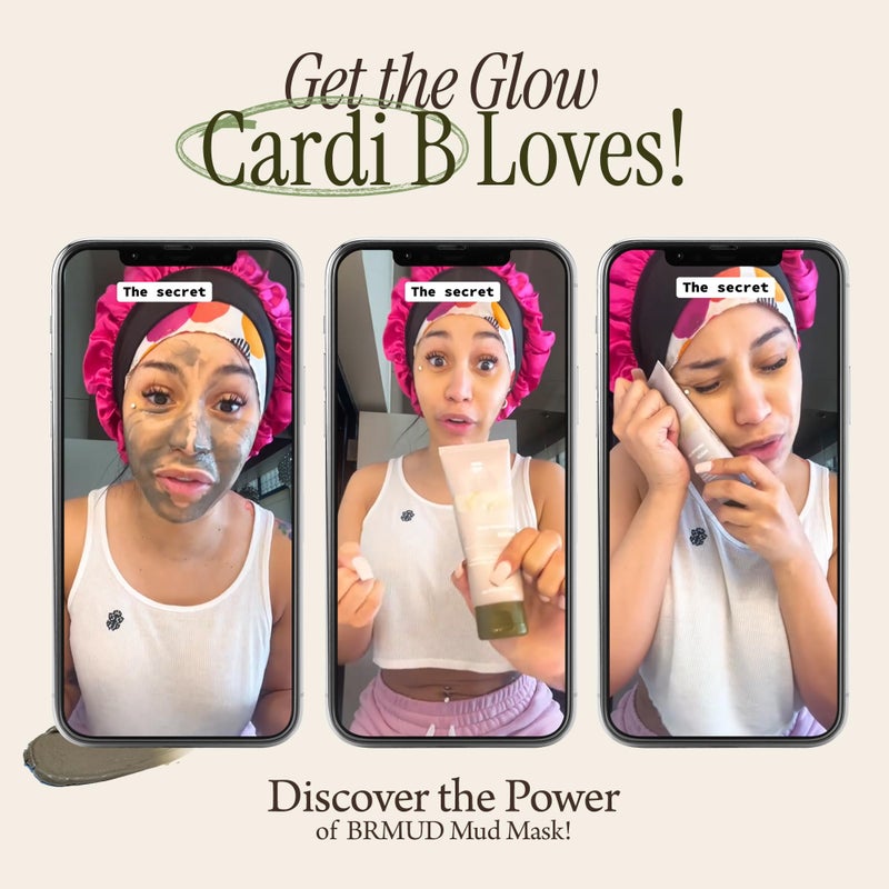 BRMUD Relief Mud Mask | Cardi B Mud Mask - Body Mud Hydrating & Moisturizing Deep Pore Cleanser Face & Body Mask w/ 91.8% Nature-Derived Ingredients - K Beauty Body Mud (3.72 fl oz) - Image 2
