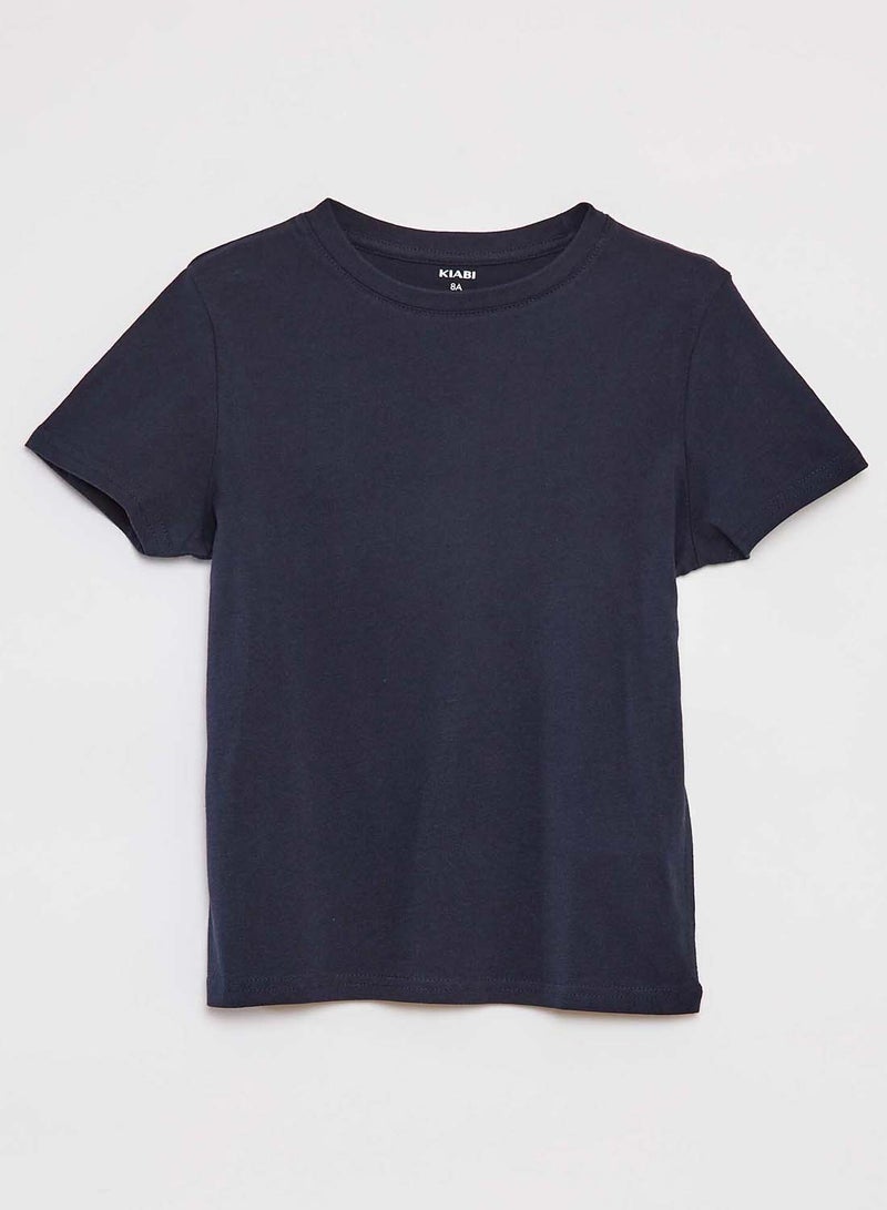 Kiabi Kids Unisex Basic plain jersey T-shirt - Image 1