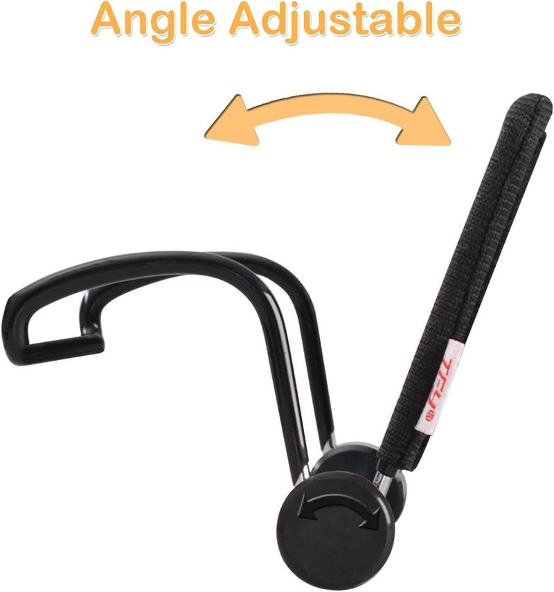 TFY Universal Car Headrest Mount Holder with Angle-Adjustable Holding Clamp for 7-9 Inch Swivel Screen Portable DVD Players,  Black - Image 3
