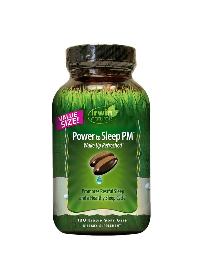 Irwin Naturals Irwin Naturals Power to Sleep PM - 120 Liquid Soft-Gels - with Melatonin, GABA, Ashwagandha, Valerian Root & L-Theanine - 60 Servings  - Image 1