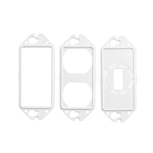 Sealproof 1-Gang Vertical Weatherproof Outdoor Metal Flat Outlet Cover, Single Gang Electrical Power Receptacle Protector, UL Listed, 4-in1, White - Image 2
