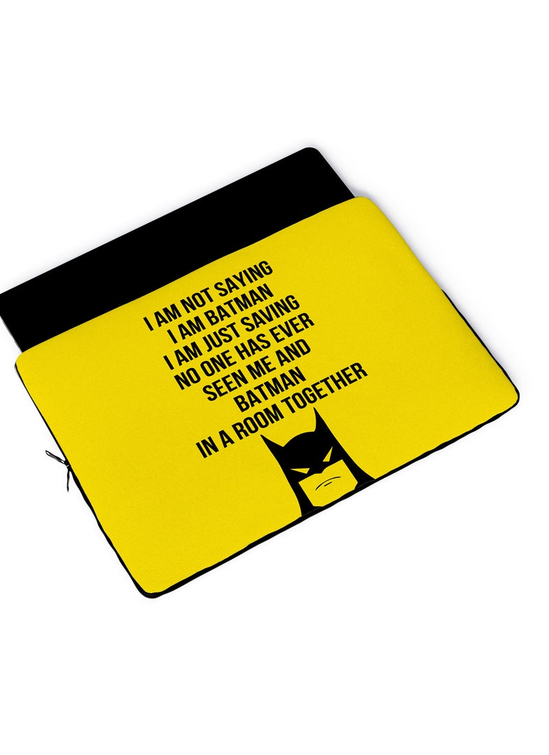 LOUD UNIVERSE Laptop Sleeve 15 inch Batman Funny Dark Knight Retro Comic Not Saying Batman Tablet Sleeve - Image 4