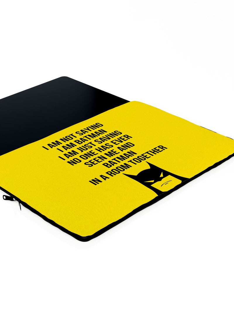 LOUD UNIVERSE Laptop Sleeve 15 inch Batman Funny Dark Knight Retro Comic Not Saying Batman Tablet Sleeve - Image 3