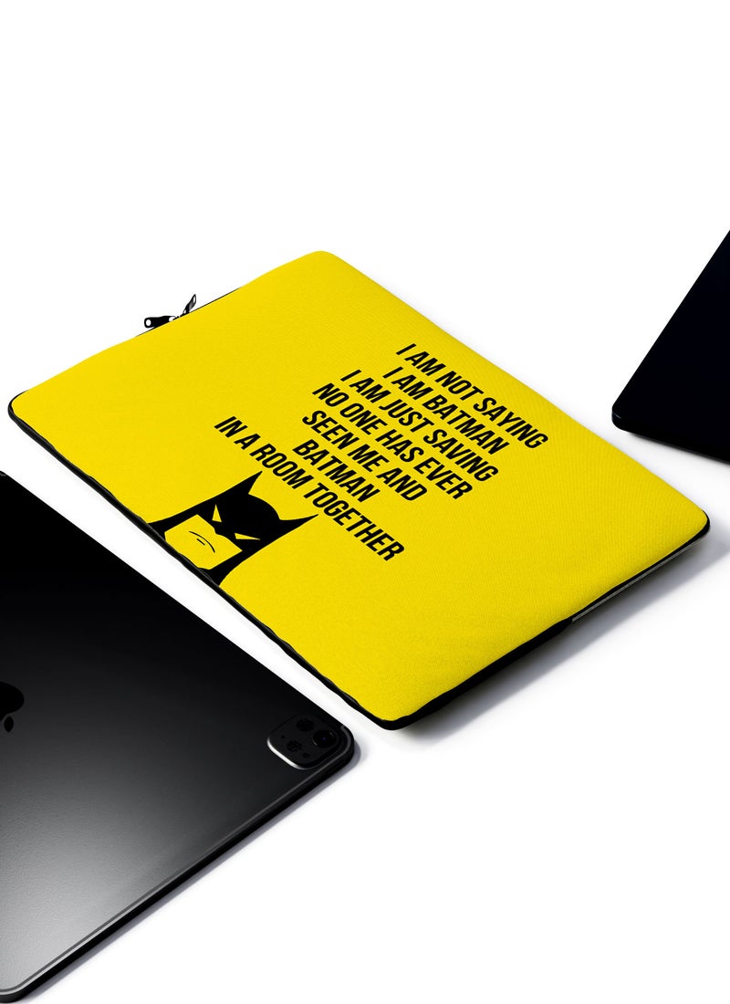 LOUD UNIVERSE Laptop Sleeve 15 inch Batman Funny Dark Knight Retro Comic Not Saying Batman Tablet Sleeve - Image 2