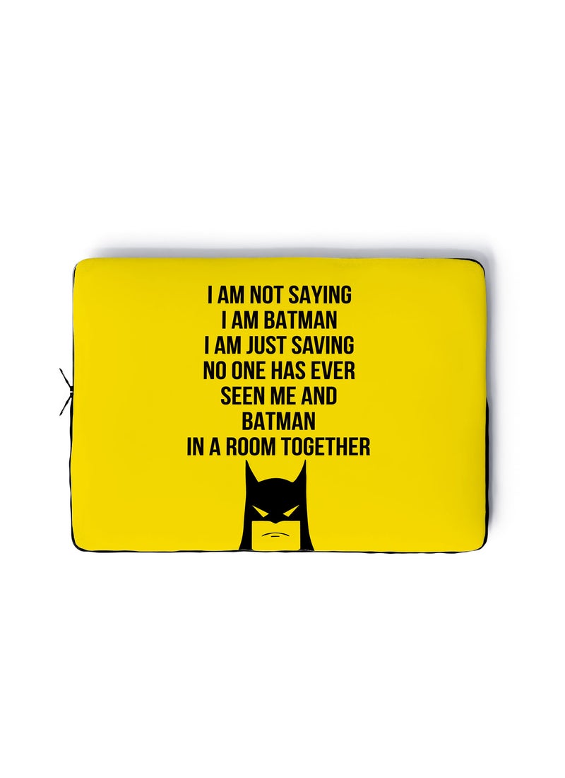 LOUD UNIVERSE Laptop Sleeve 15 inch Batman Funny Dark Knight Retro Comic Not Saying Batman Tablet Sleeve - Image 1