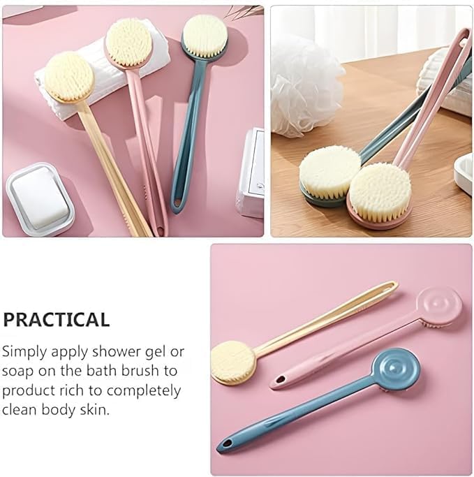 Glitzn Bath Body Brush With Soft Comfortable Long Handle Gentle Exfoliation Improve Skin's Health And Beauty Wet Or Dry Brushing Back Scrubber For Shower - Image 5