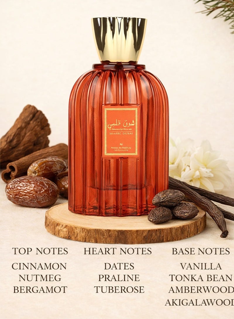 Rotana Perfumes Rotana Shouq Al Qalbi EDP 100ml – Long-Lasting Unisex Arabic Sweet Fragrance with Bergamot, Praline, Tonka & Amberwood - Image 2