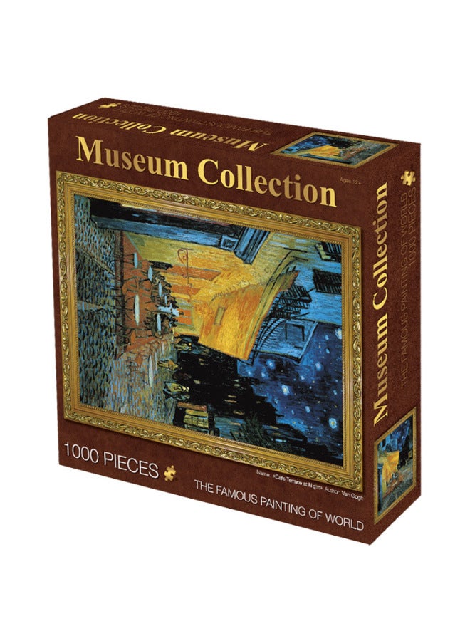 1000 Paper Adult Puzzle Toy Oil Painting World Famous Painting Van Gogh Starry Sky Decompression Outlet-Color:49199-4 Hay Car 1000 Pieces - Image 4