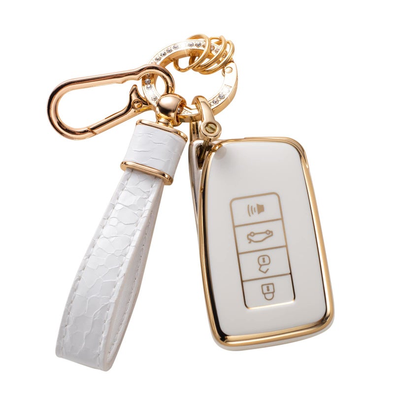 CACARLIKE for key Fob Cover with Keychain, Car Key Fob Case Smart Key Protector Holder - Image 1