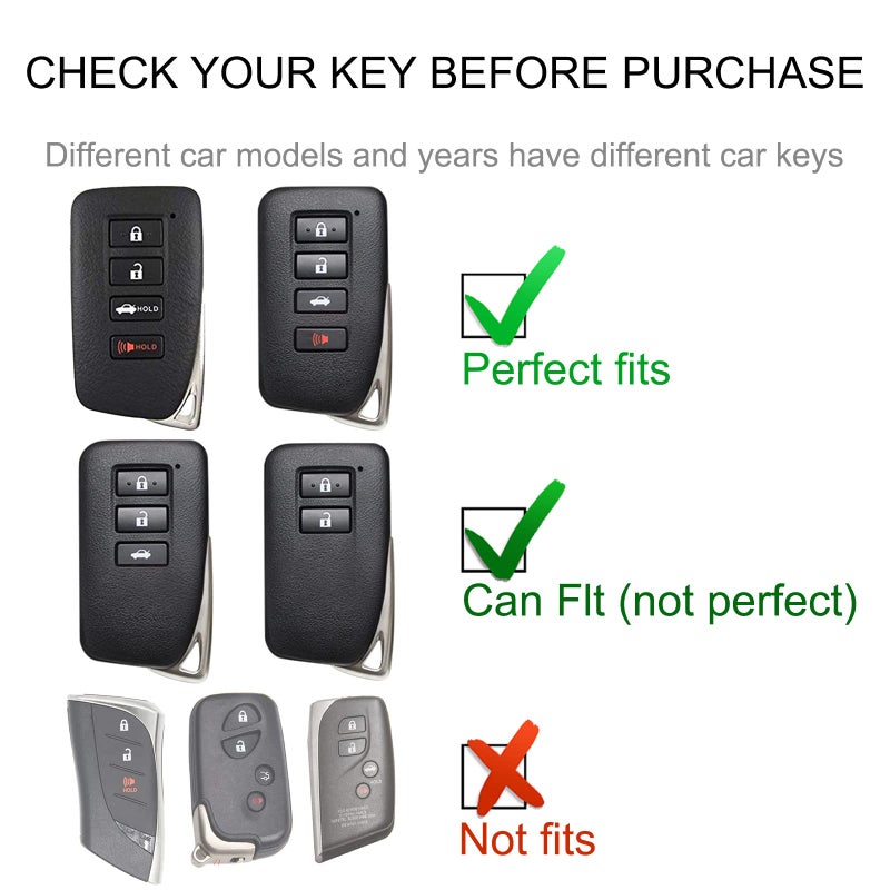 CACARLIKE for key Fob Cover with Keychain, Car Key Fob Case Smart Key Protector Holder - Image 2