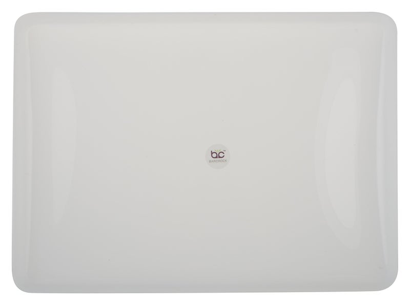 Barcrock Acrylic Premium Serving Tray for Kitchen and Dinning, Pack of 3 (White) - Image 3