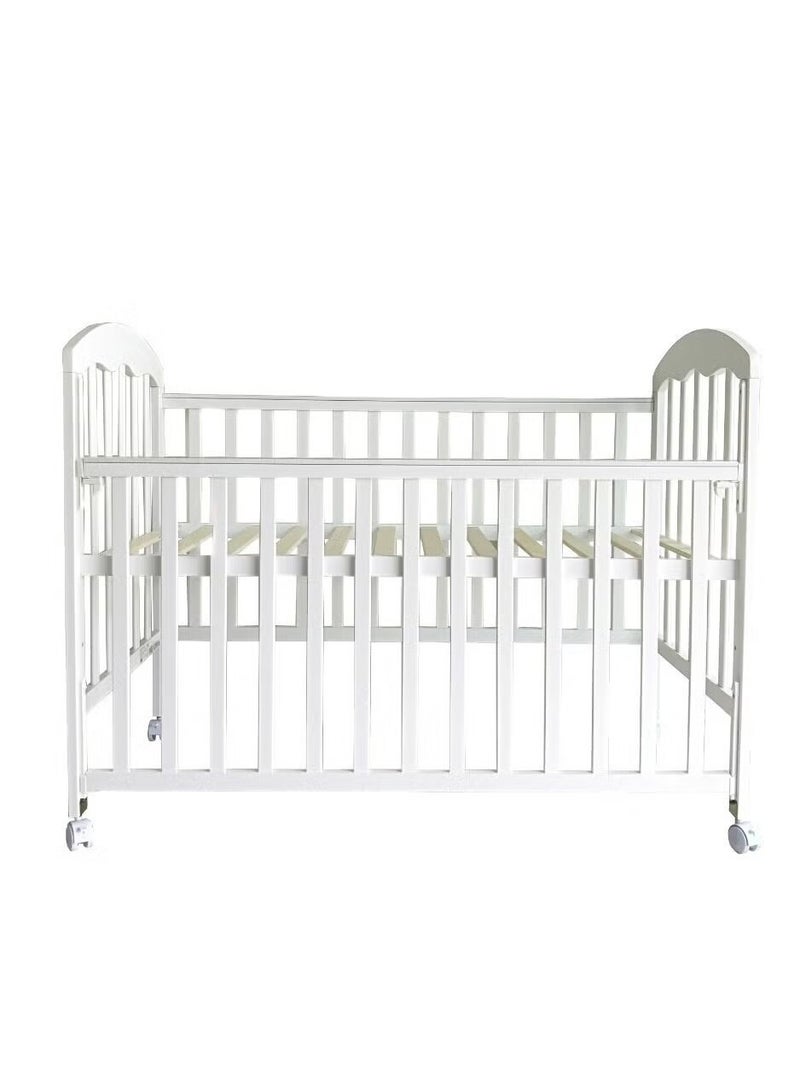 StarKids Wooden Babies Bed with Elegant Design With 3 Heights and Mosquito Net High Quality Wood For 0-4 Years 120x60cm - Image 1