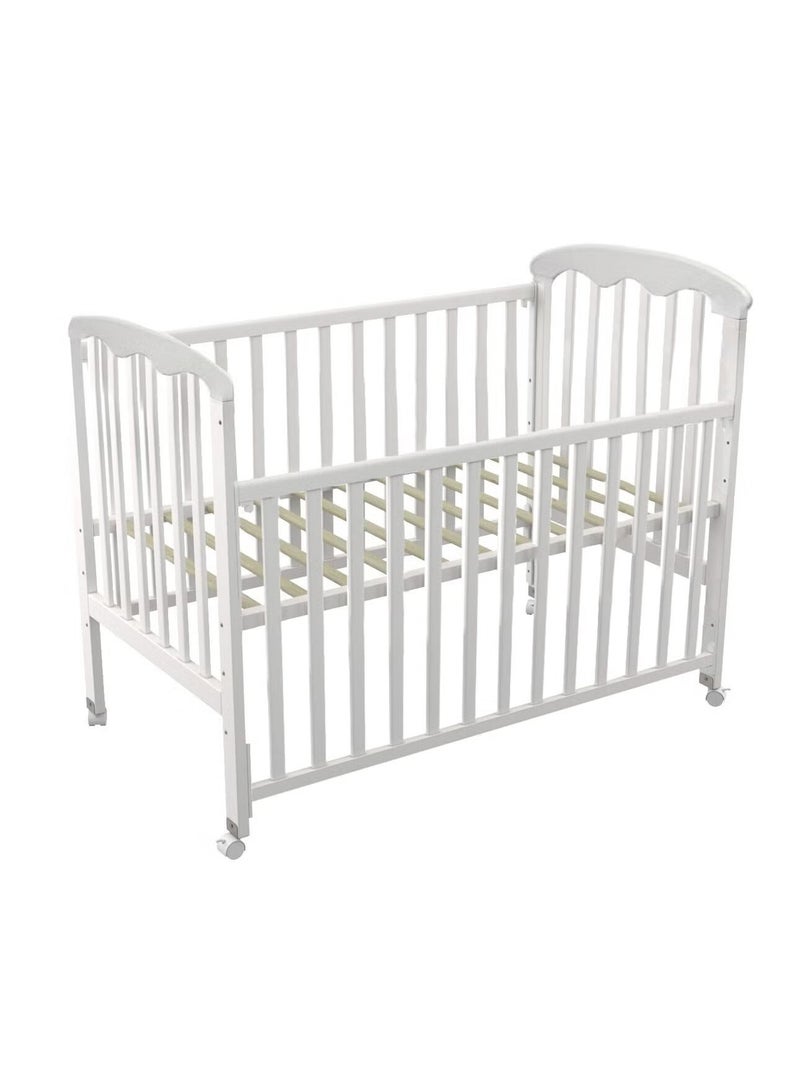 StarKids Wooden Babies Bed with Elegant Design With 3 Heights and Mosquito Net High Quality Wood For 0-4 Years 120x60cm - Image 2
