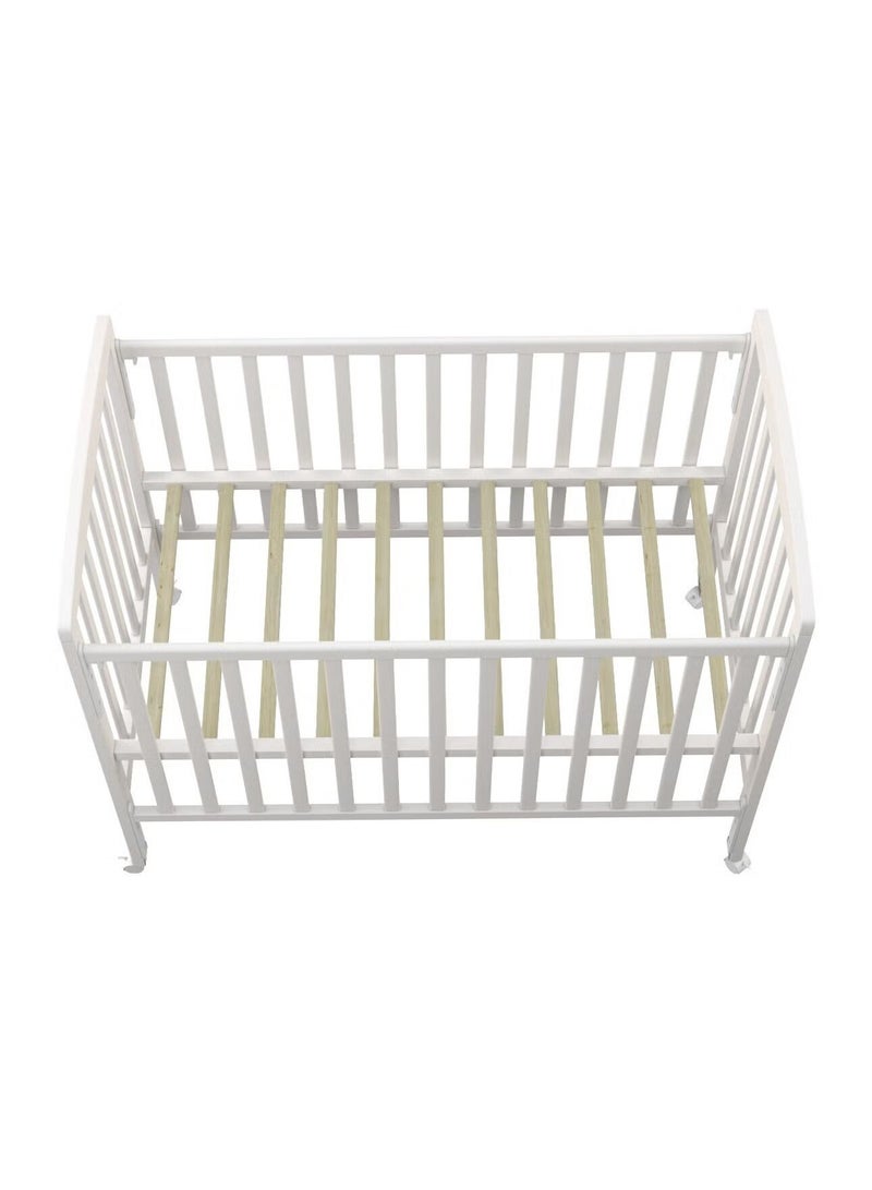 StarKids Wooden Babies Bed with Elegant Design With 3 Heights and Mosquito Net High Quality Wood For 0-4 Years 120x60cm - Image 3