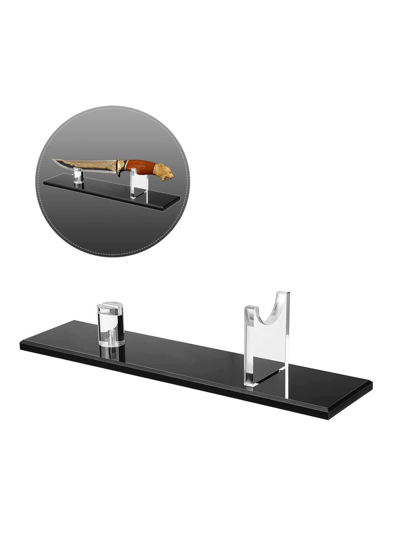 XiuWoo Acrylic Knife Display Stand, Desktop Display, Single Holder for Home Decor (Black Base)  - Image 1