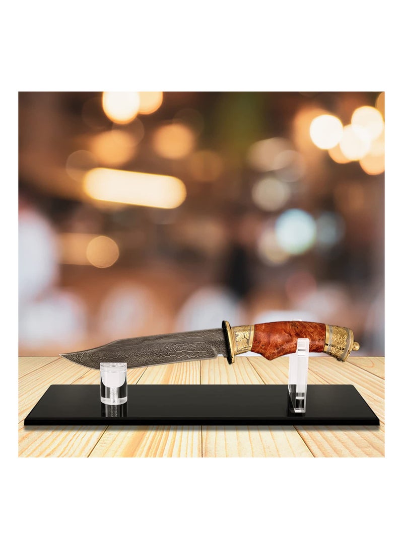 XiuWoo Acrylic Knife Display Stand, Desktop Display, Single Holder for Home Decor (Black Base)  - Image 5