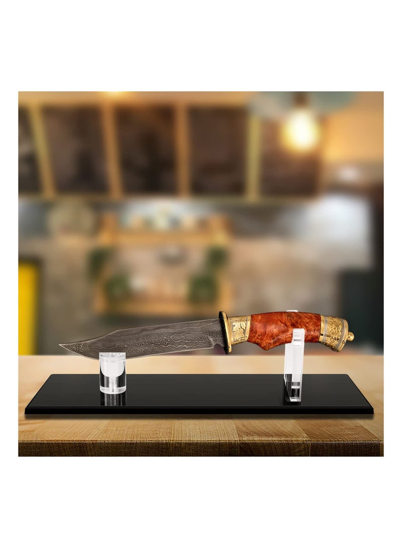 XiuWoo Acrylic Knife Display Stand, Desktop Display, Single Holder for Home Decor (Black Base)  - Image 4