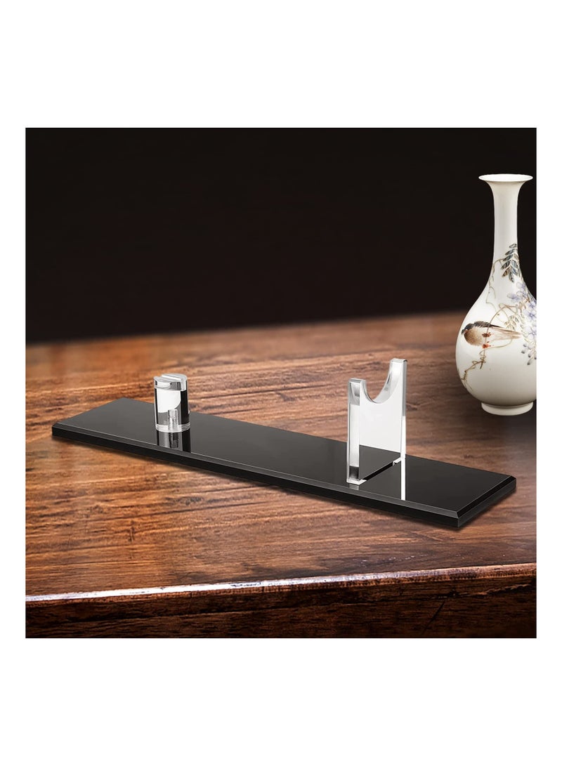 XiuWoo Acrylic Knife Display Stand, Desktop Display, Single Holder for Home Decor (Black Base)  - Image 3