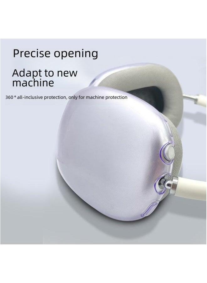 Generic - Applicable To Apple Air Pods Max Bluetooth Wireless Headset Transparent Soft Shell Protective Cover-Color:light Blue/outer Earmuffs-Model:Air Naked - Image 1