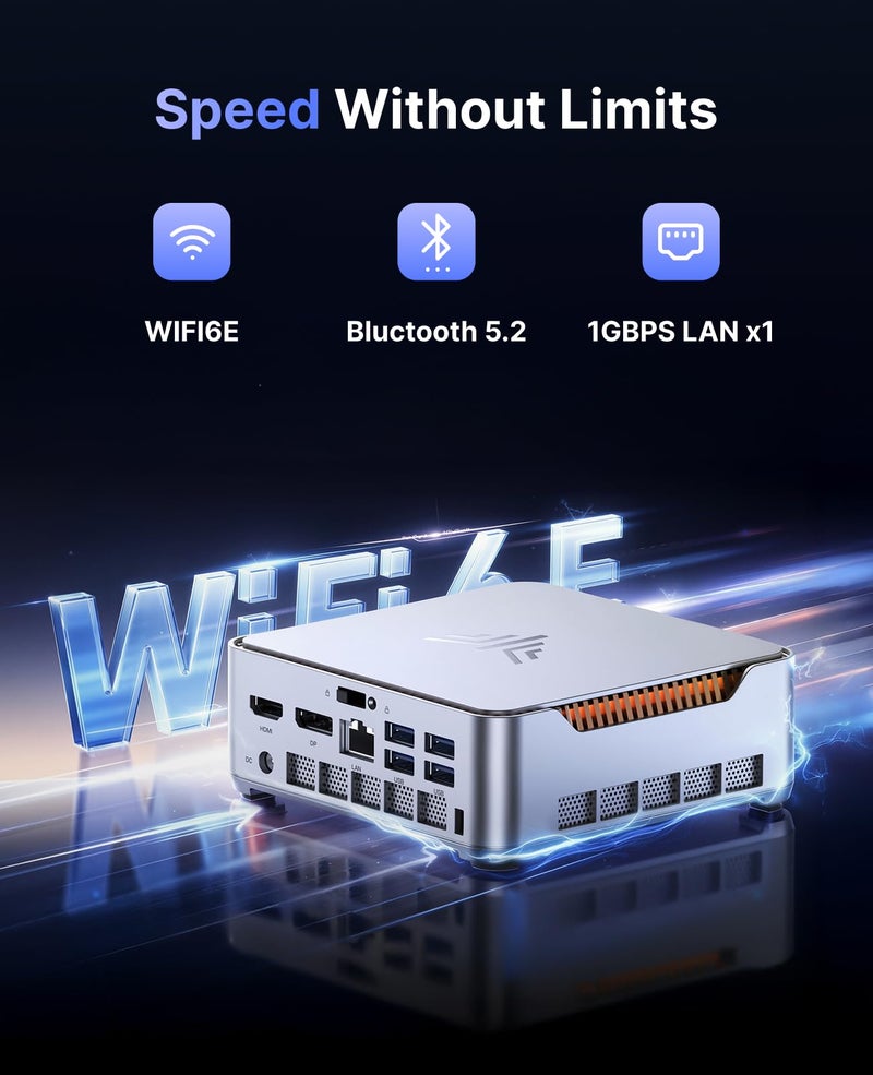 KAMRUI Hyper H2 Mini PC, Core i9-14900HX (24C/32T, up to 5.8GHz), 32GB DDR4 1TB M.2 NVMe SSD, Triple 4K, WiFi 6E, Bluetooth 5.2 - Image 5
