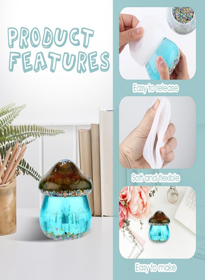 Prasacco Mushroom Jar Resin Molds Silicone Molds with Lid for DIY Storage Bottle Jewelry Box Candle Holder Candy Container Home Decor - Image 3