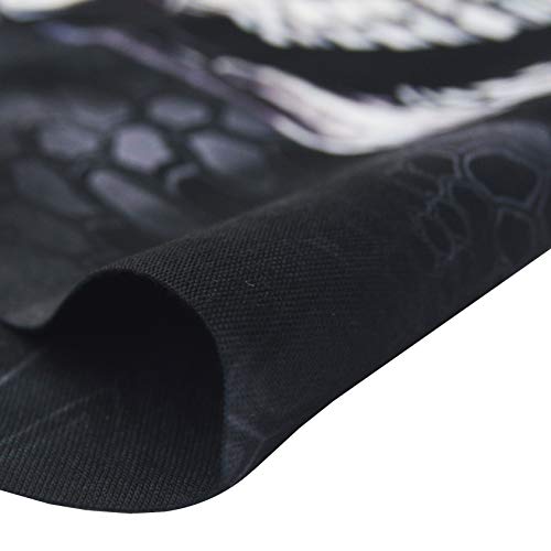 Obacle Skull Face Mask Half for Dust Wind UV Sun Protection Seamless 3D Tube Mask Bandana for Men Women Durable Thin Breathable Skeleton Mask Motorcycle Riding Biker (Black Eye Smile Skull) - Image 5