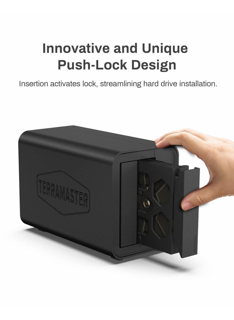 TERRAMASTER D5 Hybrid HDD NVMe Enclosure - USB 3.2 Gen 2 10Gbps Type C 5Bay USB Storage Supports RAID 0/1/Single/JBOD Exclusive 2+3 RAID Hybrid Disk Array (Diskless) - Image 1