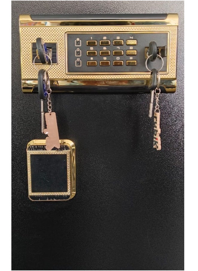 Safe Box X-Large with Dual Security Digital Keypad and Key Lock System Protect Money Documents for Home Office RB150H-BG (Size, 150x60x56cm) Black