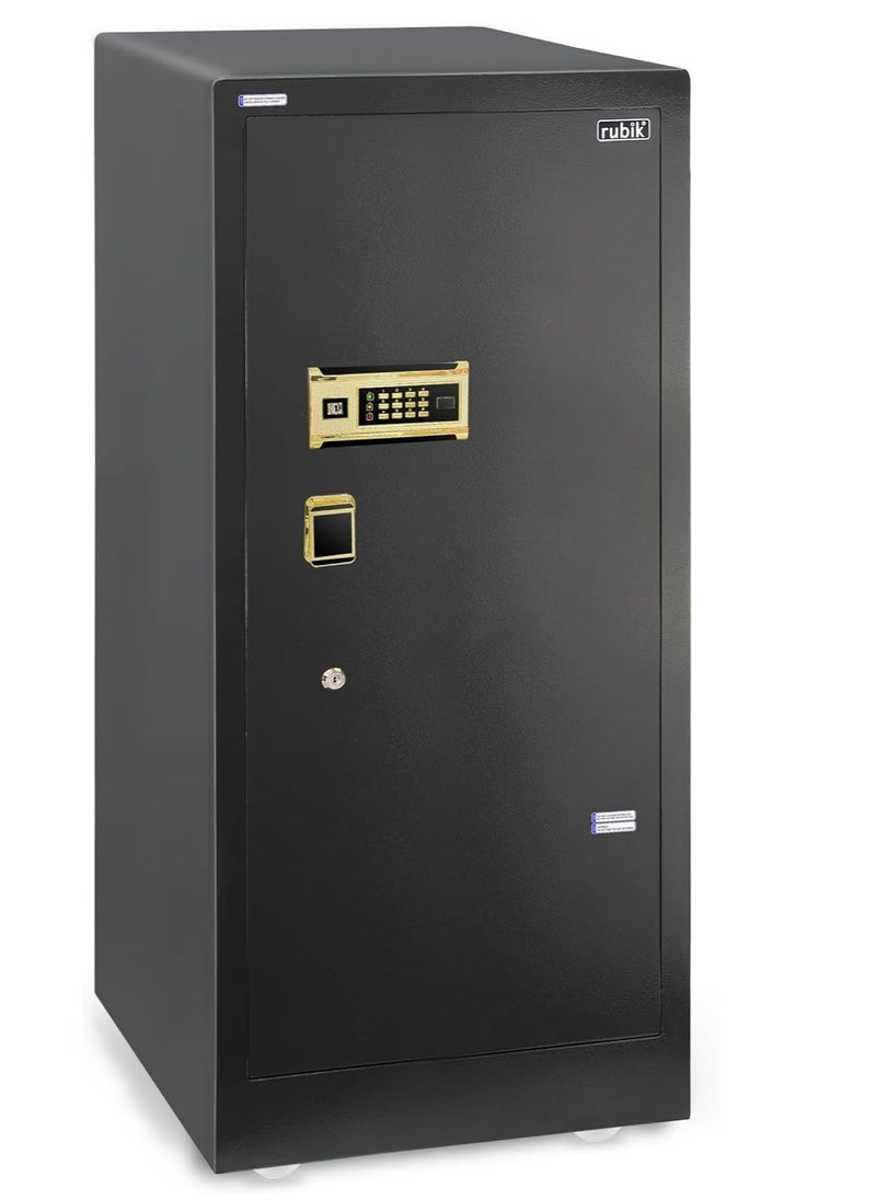 Rubik Safe Box X-Large with Dual Security Digital Keypad and Key Lock System Protect Money Documents for Home Office RB150H-BG (Size, 150x60x56cm) Black  - Image 1
