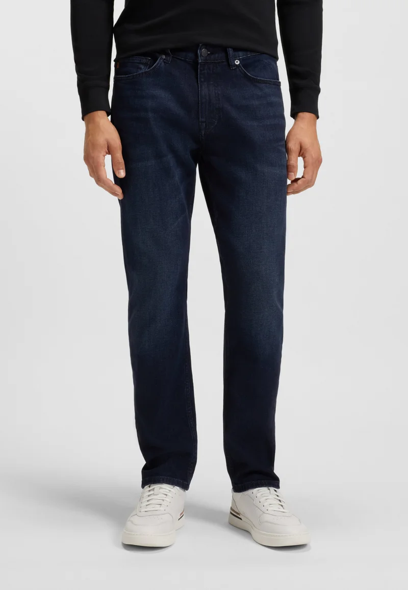 بوس جينز ديلاوير بقصة ضيقة من الدنيم الأزرق المريح القابل للتمدد