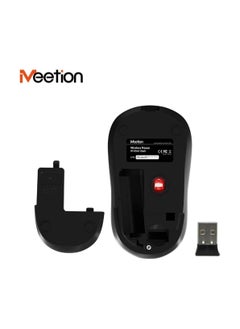 Meetion Meetion R545 Wireless USB Mouse With LED Light DPI Control For PC And Laptop - Black  - Image 2