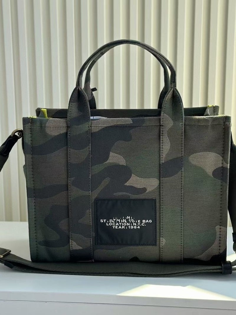 Mj Same Camouflage Canvas Tote Bag Women'S Bag Shoulder Crossbody Handbag - Image 3