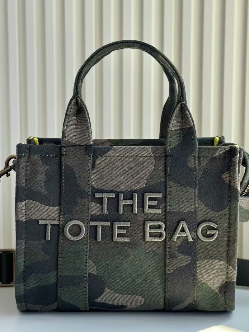 Mj Same Camouflage Canvas Tote Bag Women'S Bag Shoulder Crossbody Handbag - Image 1