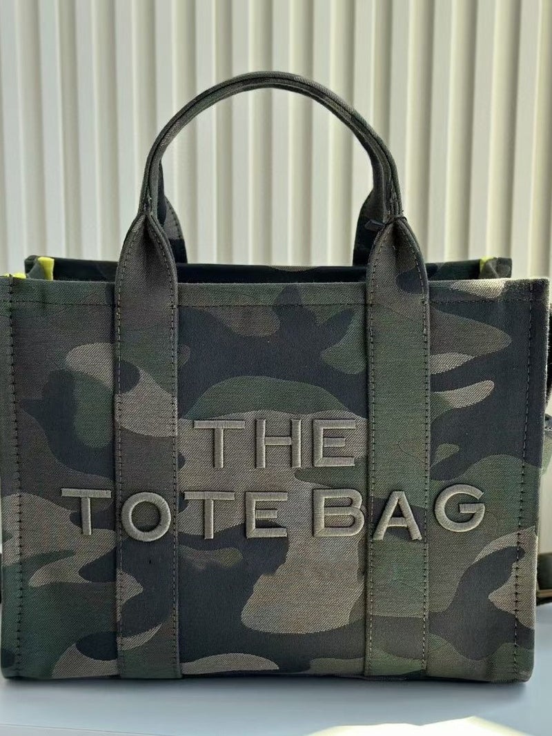 Mj Same Camouflage Canvas Tote Bag Women'S Bag Shoulder Crossbody Handbag - Image 2