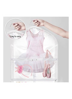 Generic Dance Costume Garment Bag, PVC Plastic Bag Holder Clear with Garment Rack Hanging Pack to Dance Bag Children Clothes Storage Costume Bags Organizer Zipper Pockets for Kid Girls, 23.6 x 35.4 In(3 Pcs)  - Image 2
