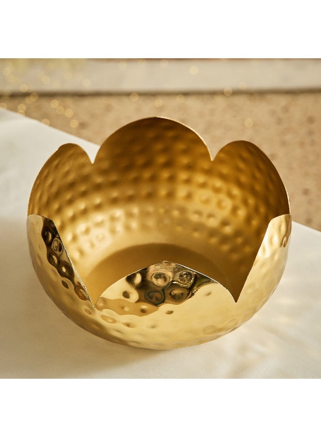 Home Box Kumudh Noore Decorative Hammered Urli - 24x24x13 cm - Image 2