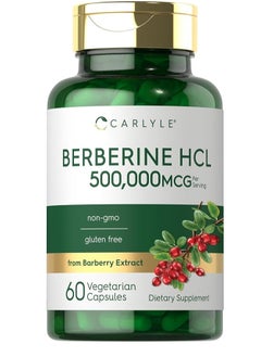 CARLYLE Berberine Supplement 500,000mcg  60 Capsules 