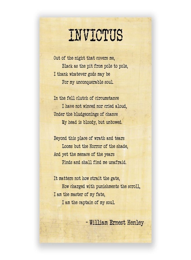 التر إيغو ملصق حائط غير لامع من مادة معاد تدويرها من alterEgo، قصيدة Invictus لويليام إرنست هينلي (متعدد الألوان، 19 × 13 بوصة) - Image 1
