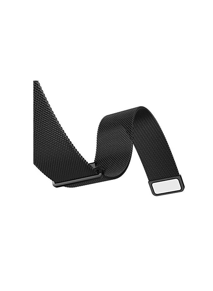حزام ميلانيزي مناسب للإغلاق من الفولاذ المقاوم للصدأ قابل للتعديل للنساء والرجال أسود - Image 2