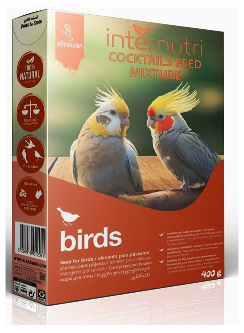 إنتر نوتري طعام الطيور و ببغاء الكوكاتيل طعام متنوع 400g - Image 1