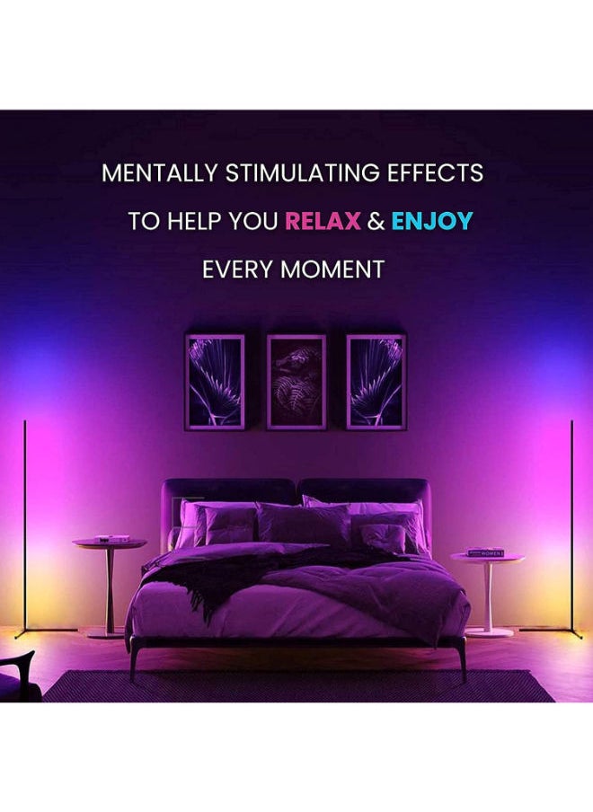 SHOPI - Bluetooth Control LED Light Corner Lamp Multicolour - Image 1