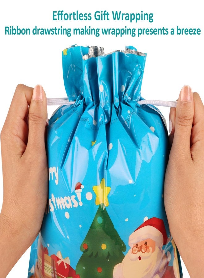 habgp 30 PCS Christmas Gift Bags, Xmas Drawstring Gift Bags Assorted Sizes for Christmas Holiday Present Wrapping & Festival Party Supplies, Large Medium Small - Image 4